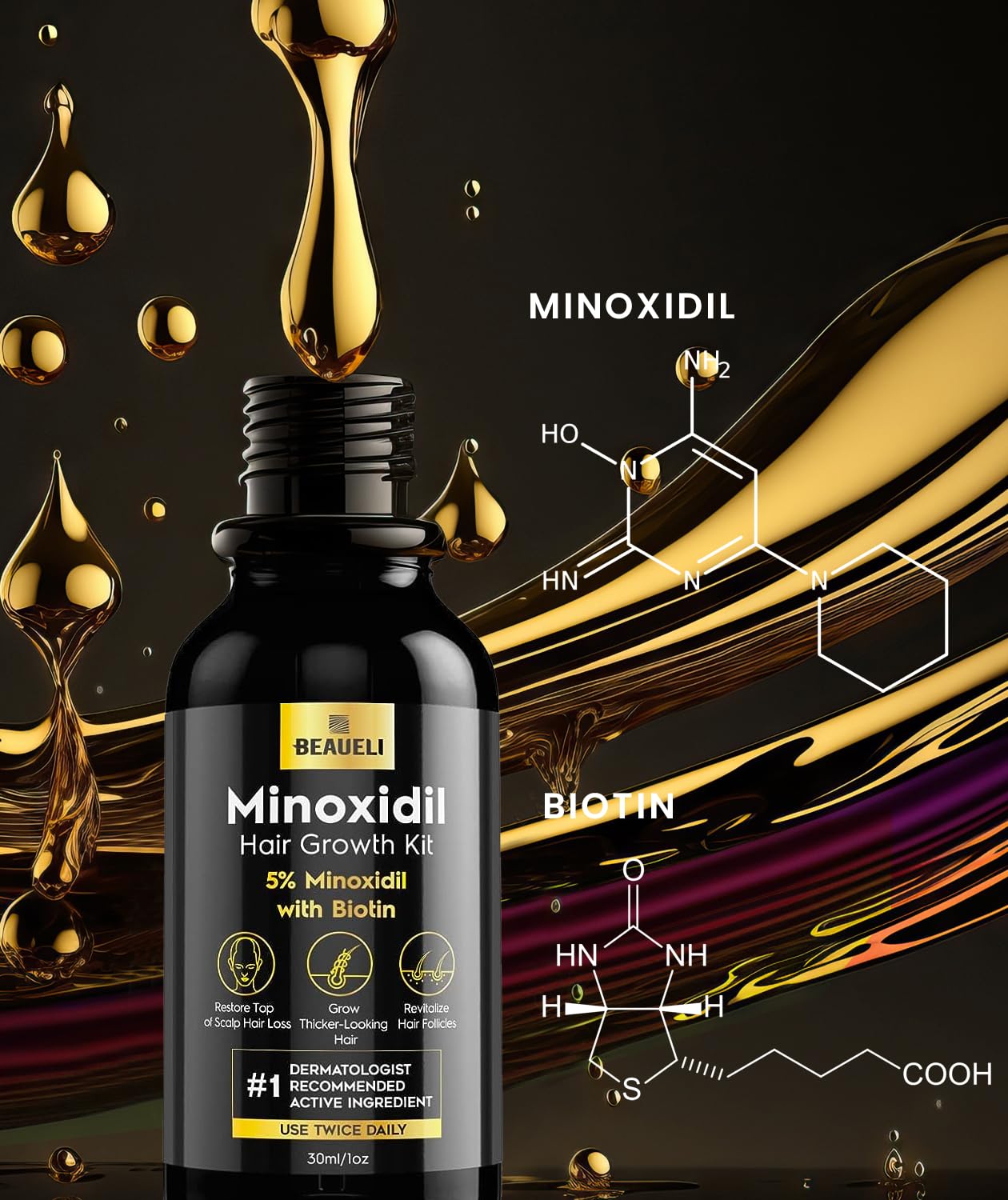 5% Minoxidil Hair Growth Spray For Men and Women 100Ml Hair Regrowth Treatment Serum For Stronger Thicker Longer Hair Help to Stop Thinning and loss hair 2 Month supply